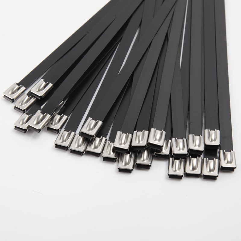 304 corbata de cable de acero inoxidable recubierto de plástico